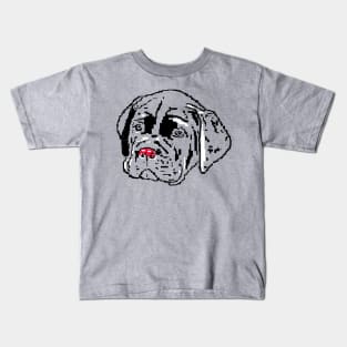 Dog Cane Corso white puppies on white background Kids T-Shirt